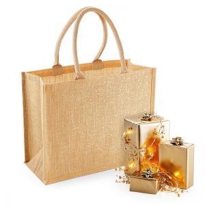 Shimmer Jute Shopper